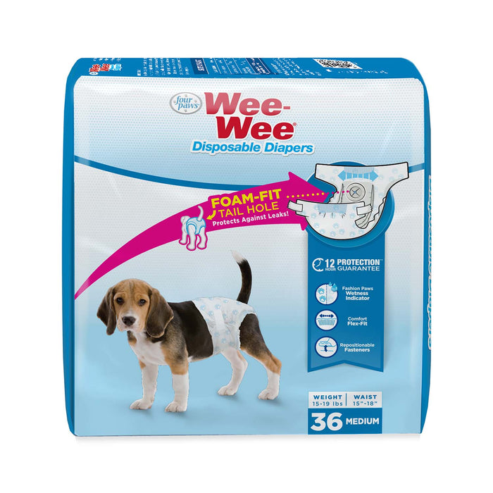 Wee - Wee Disposable Dog Diapers - Jeffers - Animal & Pet Supplies > Pet Training Aids