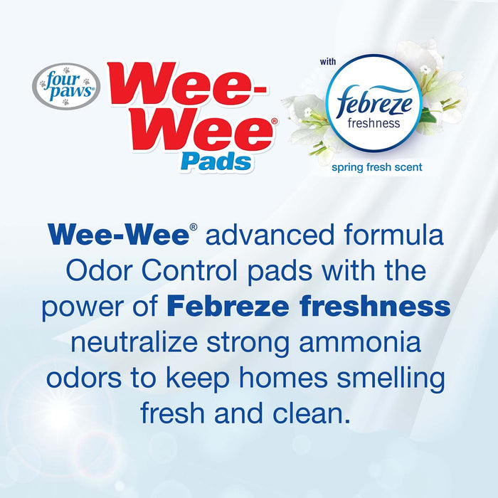 Wee - Wee Odor Control Dog Training Pads with Febreze Freshness - Jeffers - Animal & Pet Supplies > Pet Training Aids