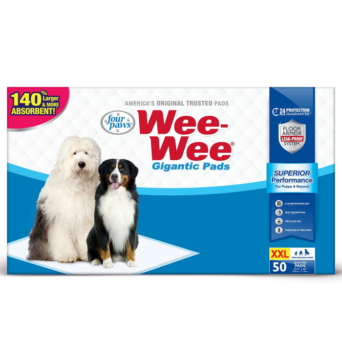 Wee - Wee Superior Performance Gigantic Dog Pee Pads - Jeffers - Animal & Pet Supplies > Pet Training Aids