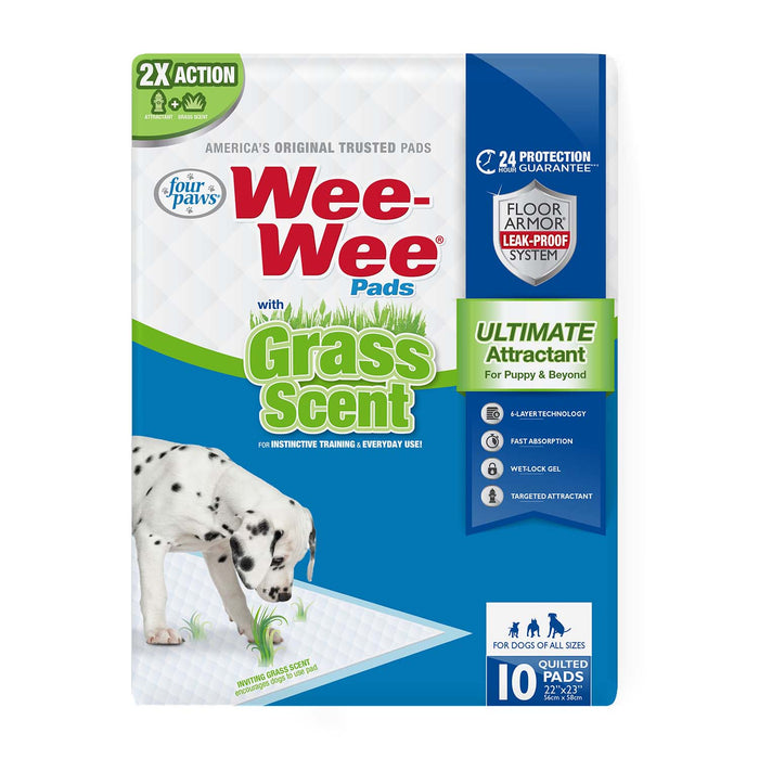 Wee - Wee Ultimate Attractant Dog Pee Pads with Grass Scent - Jeffers - Animal & Pet Supplies > Pet Training Aids