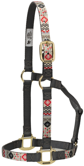 Weaver Nylon Overlay Halter - Crimson Aztec Small 