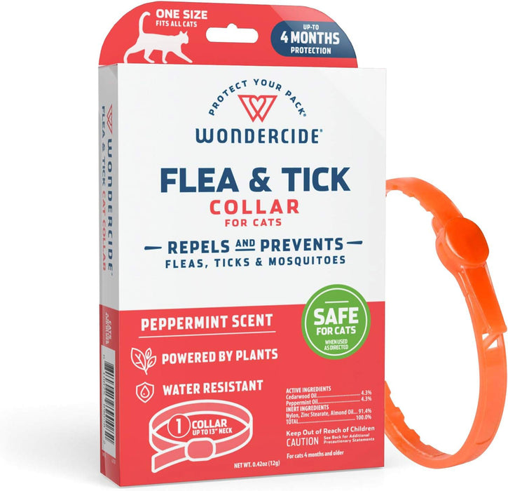 Wondercide Flea & Tick Collar for Cats, Peppermint - Jeffers - Animal Health & Wellness > Flea & Tick Control