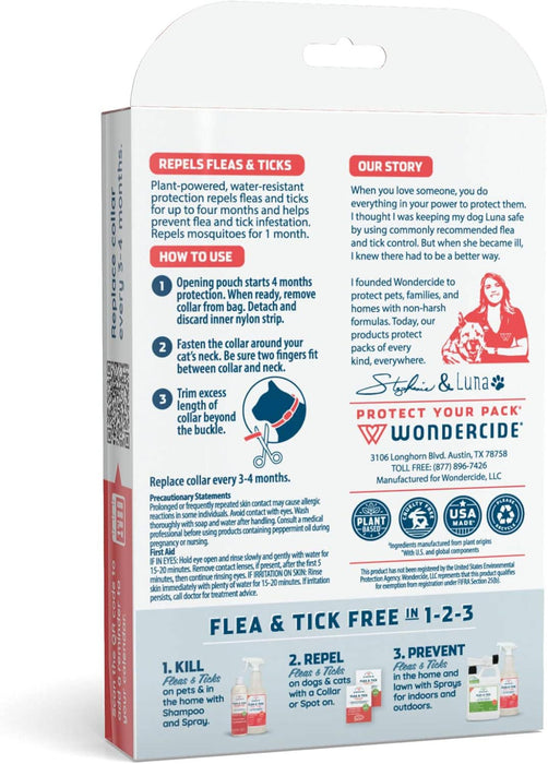 Wondercide Flea & Tick Collar for Cats, Peppermint - Jeffers - Animal Health & Wellness > Flea & Tick Control