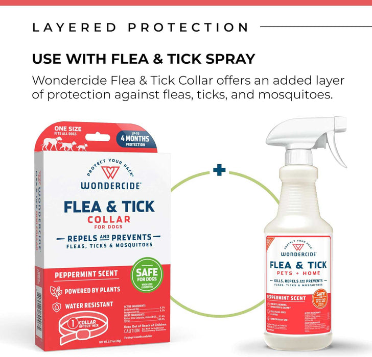 Wondercide Flea & Tick Collar for Dogs, Peppermint - Jeffers - Animal Health & Wellness > Flea & Tick Control