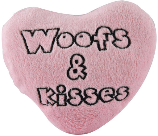 Woofs & Kisses Plush Conversation Heart - Jeffers - Dog Supplies > Dog Toys