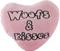 Woofs & Kisses Plush Conversation Heart - Jeffers - Dog Supplies > Dog Toys