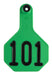 Y-Tex Numbered Cattle Ear Tag ID, Medium - Green 26-50 