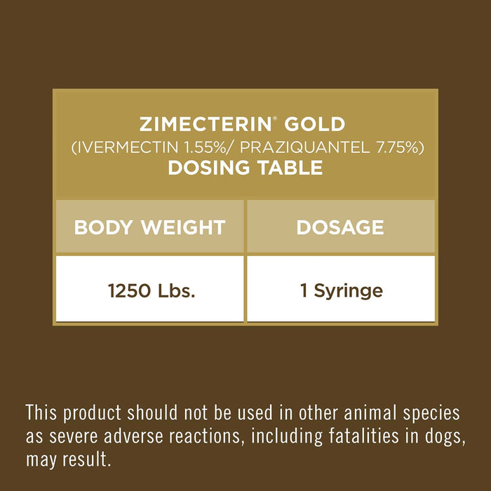 Zimecterin Gold Horse Wormer (Paste), 1 - dose - Jeffers - Animal Health & Wellness > Medicine