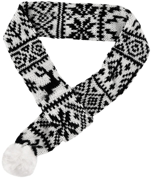 Zippy Paws Reindeer Scarf, Black/White - Jeffers - Dog Supplies > Dog Apparel